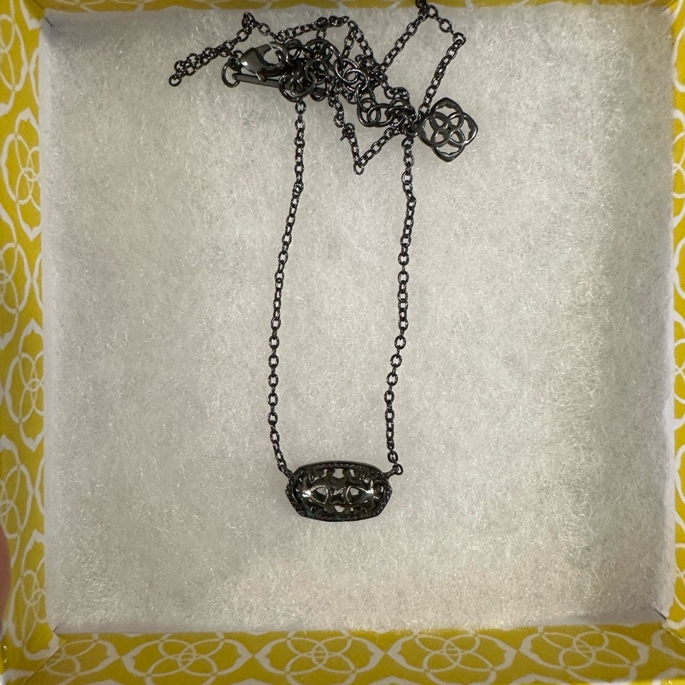 Kendra Scott Black Geometric Necklace